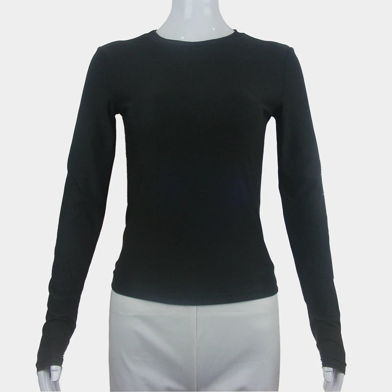 Chic Long Sleeve Slim Fit Tee