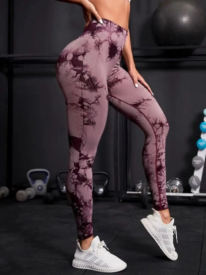 Seamless High Waist Leggings Tie Dye