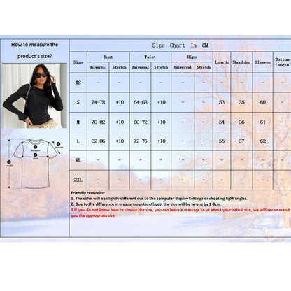 Chic Long Sleeve Slim Fit Tee