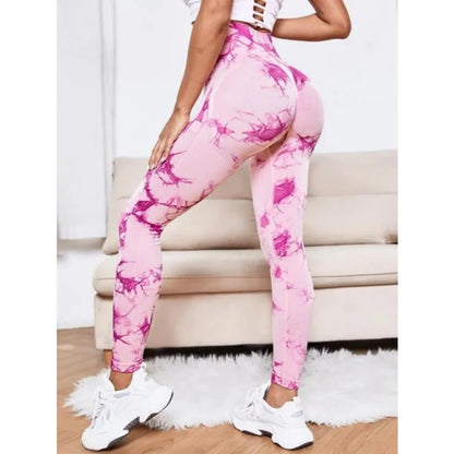 Seamless High Waist Leggings Tie Dye