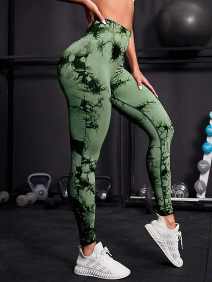 Seamless High Waist Leggings Tie Dye