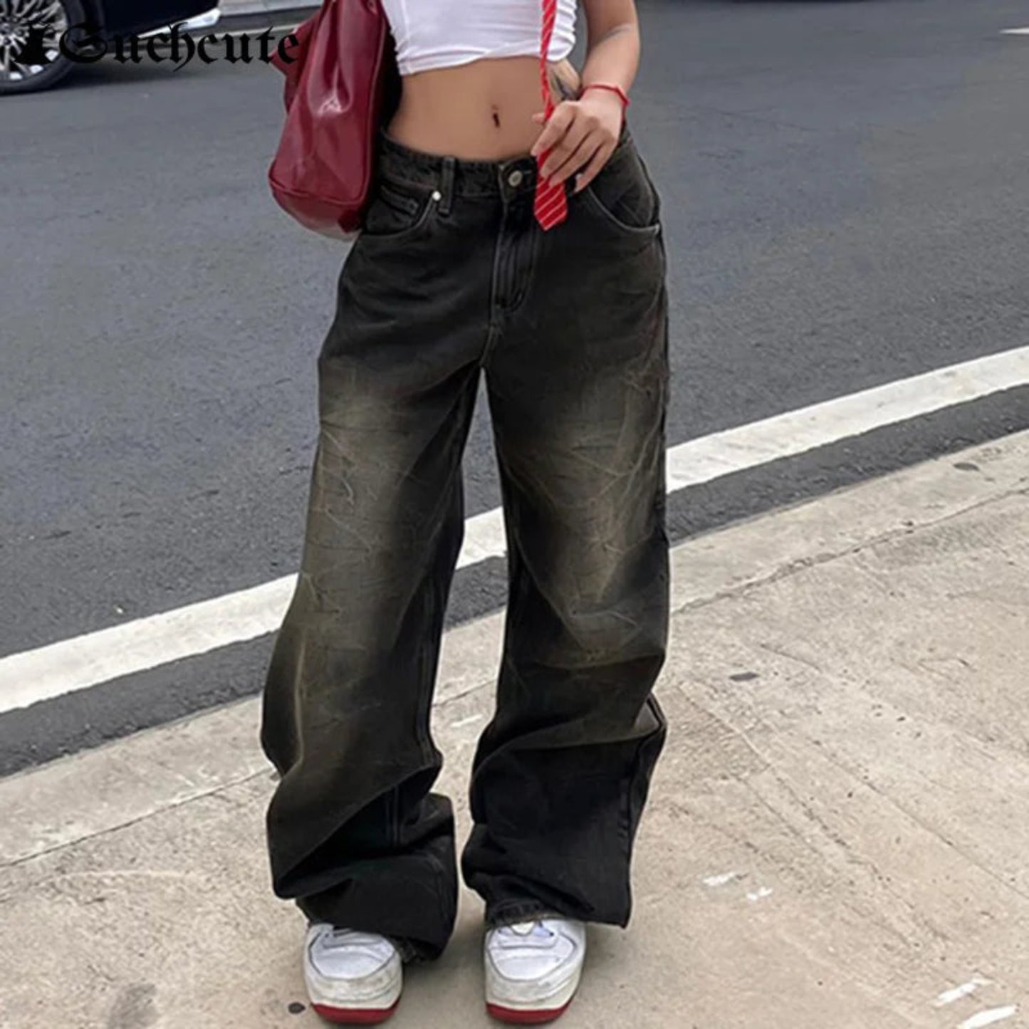 Low Waist Y2k Style Baggy Jeans