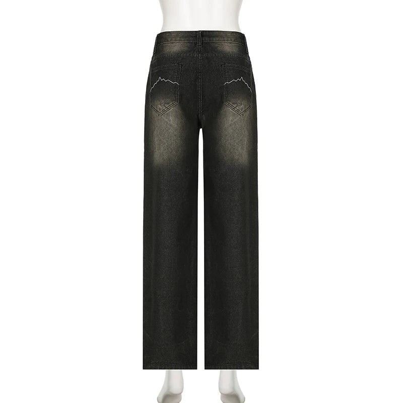Low Waist Y2k Style Baggy Jeans