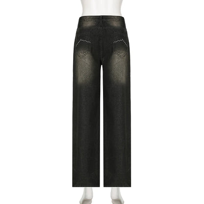 Low Waist Y2k Style Baggy Jeans