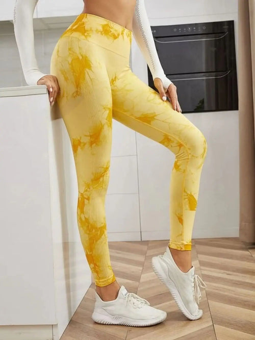 Seamless High Waist Leggings Tie Dye