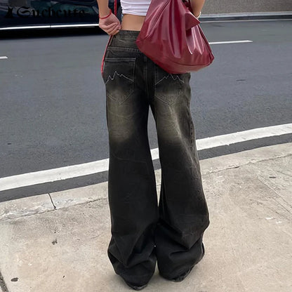 Low Waist Y2k Style Baggy Jeans