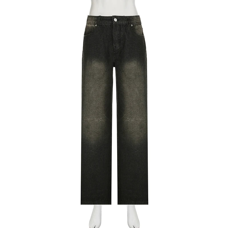 Low Waist Y2k Style Baggy Jeans