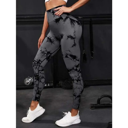 Seamless High Waist Leggings Tie Dye