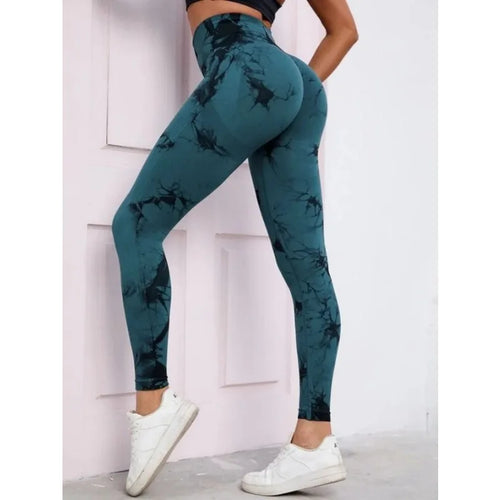 Seamless High Waist Leggings Tie Dye